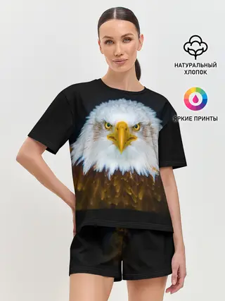 Женская пижама с шортами / Белоголовый орлан