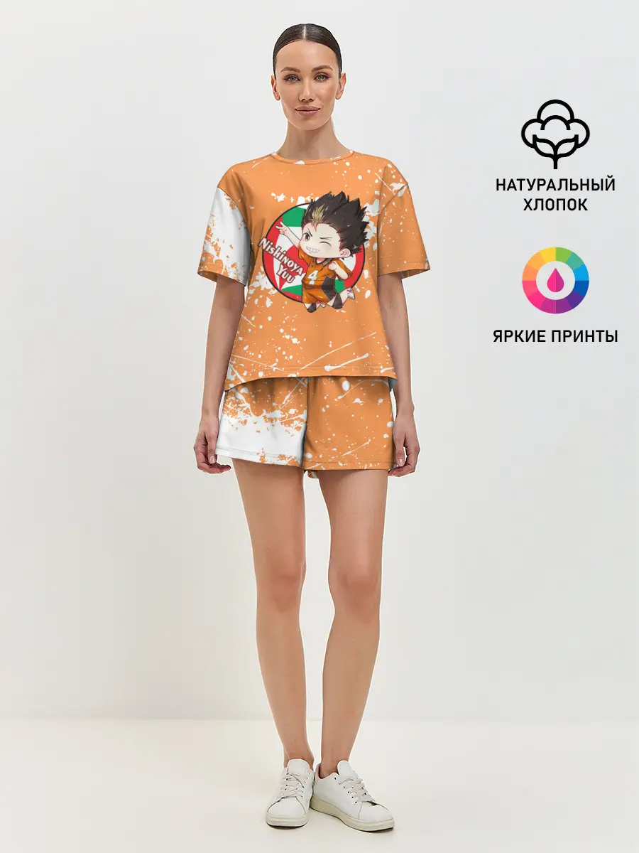 Женская пижама с шортами / Nishinoya Yuo | Haikyu | Волейбол