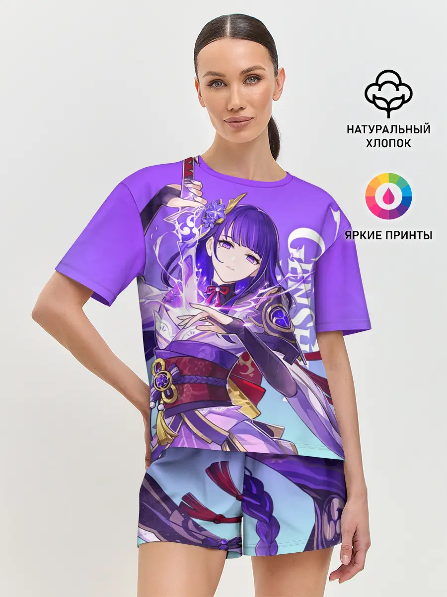 Женская пижама с шортами / Genshin Impact, Сёгун Райдэн