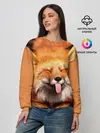 Женский свитшот / Лиса с языком