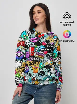 Женский свитшот / Стикерпак