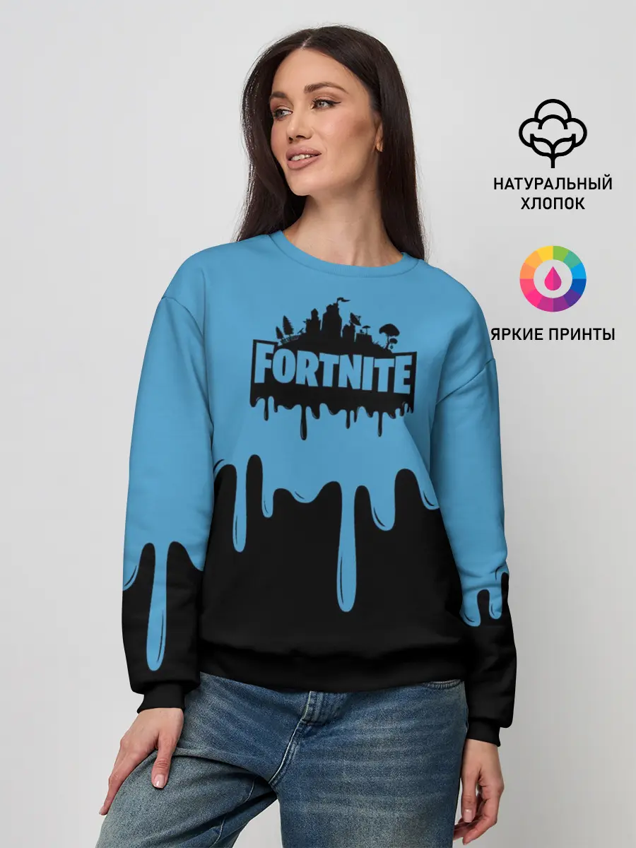 Женский свитшот / FORTNITE - Black&Blue