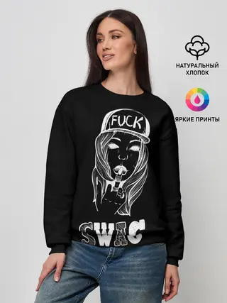 Женский свитшот / Swag BLACK