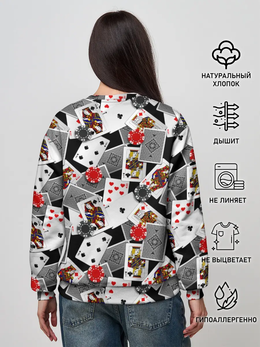 Женский свитшот / Игральные карты