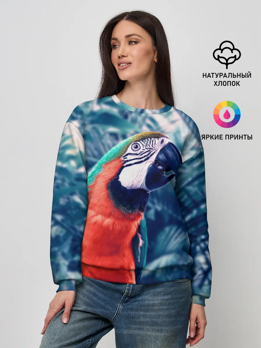 Женский свитшот / Попугай