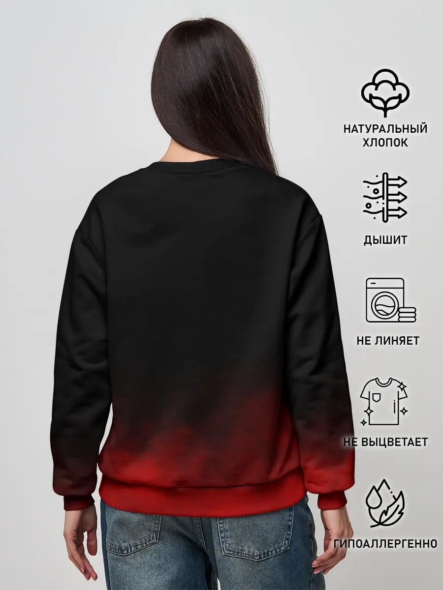 Женский свитшот / Акаме в красной дымке