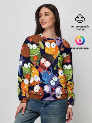Женский свитшот / Пучеглазые монстры