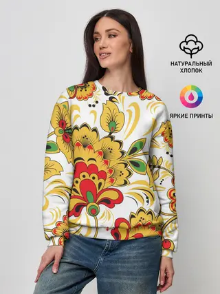 Женский свитшот / Хохлома