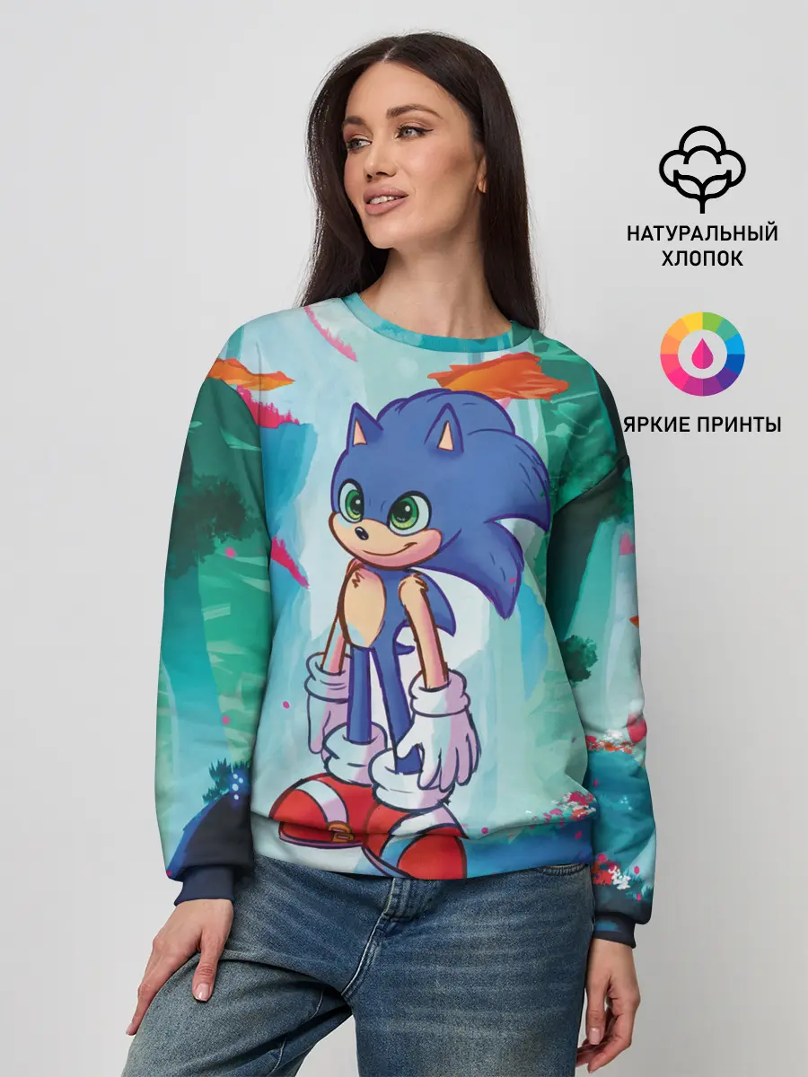 Женский свитшот / Ежик Соник
