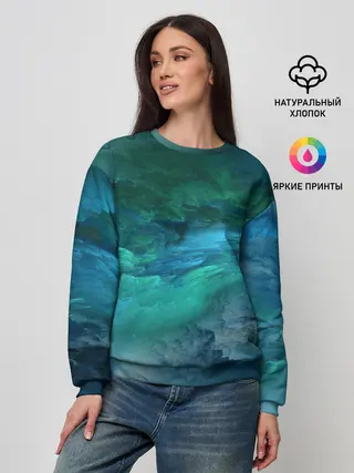 Женский свитшот / Изумрудные Облака