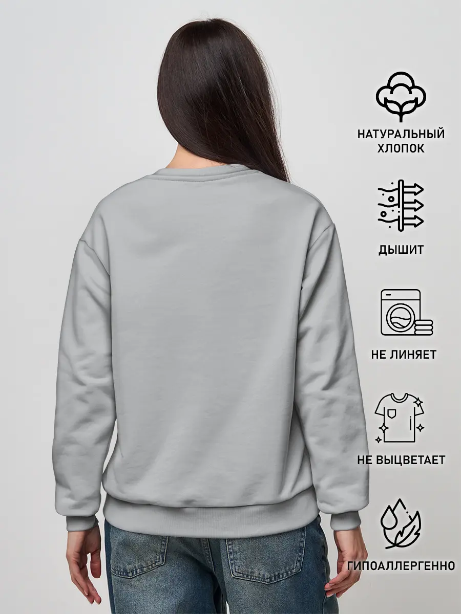 Женский свитшот / Тихиро гладит Хаку