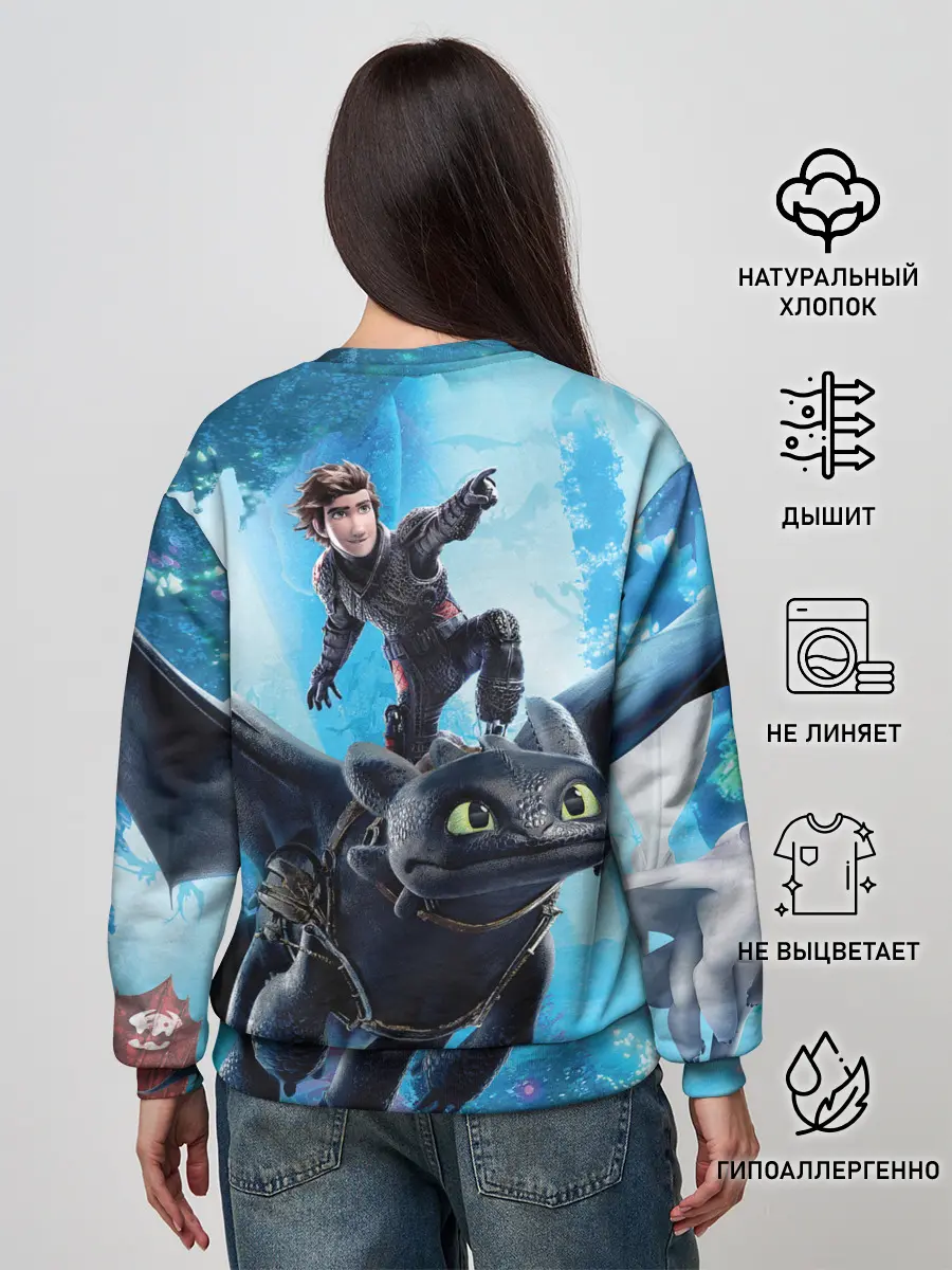 Женский свитшот / Как приручить дракона 3