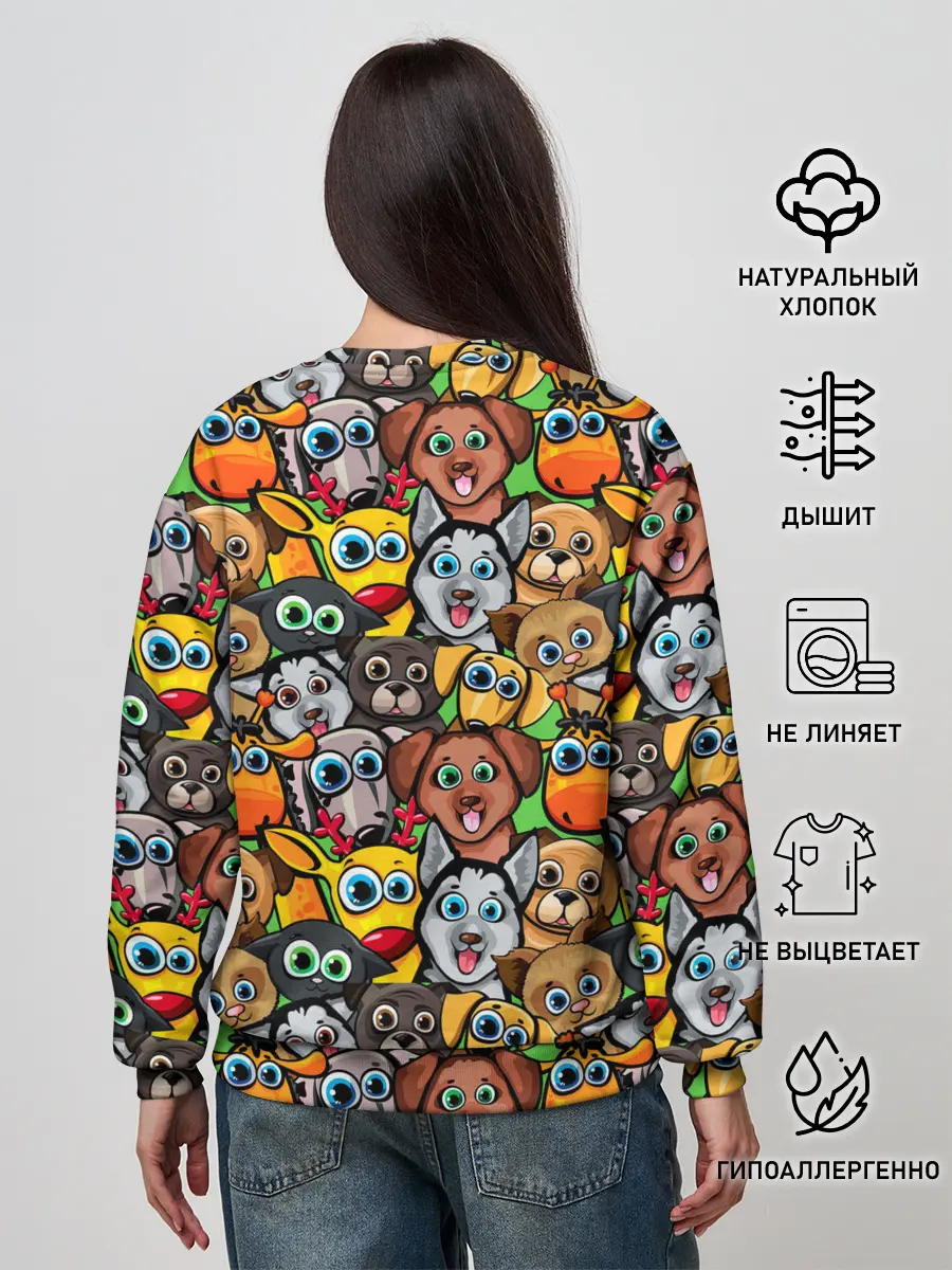 Женский свитшот / Веселые собачки