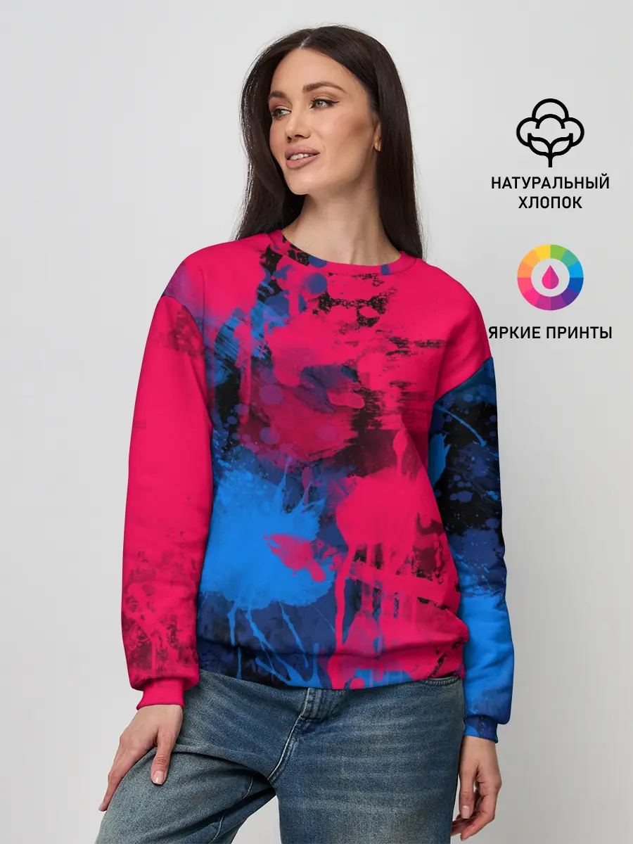 Женский свитшот / Буря красок