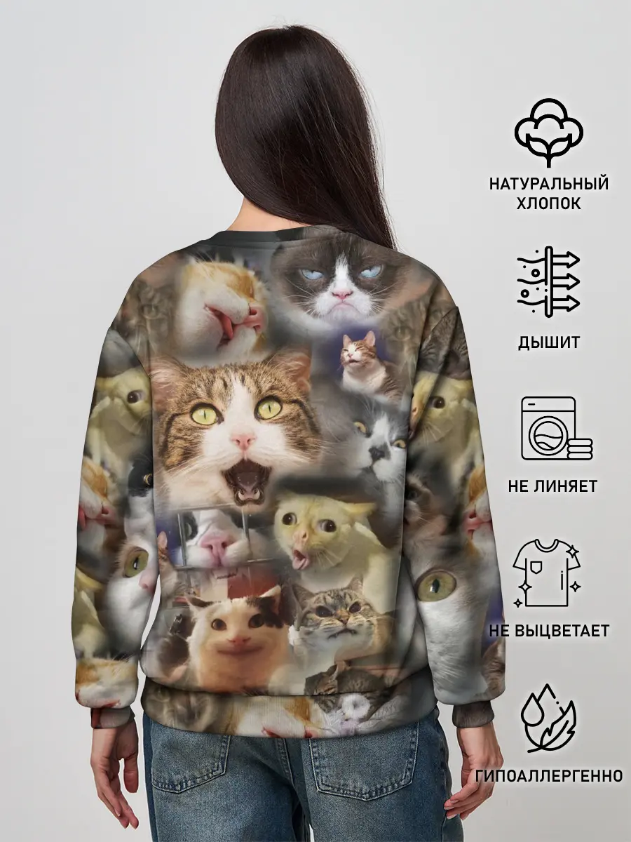 Женский свитшот / Те самые коты
