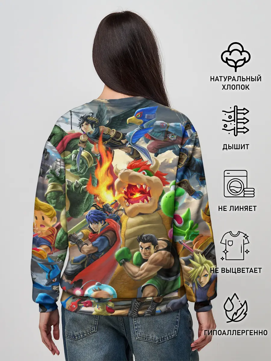 Женский свитшот / Super Smash Bros ultimate