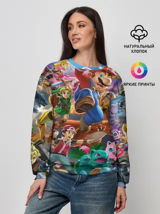 Женский свитшот / Super Smash Bros ultimate
