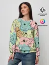 Женский свитшот / Акварельные Зайки
