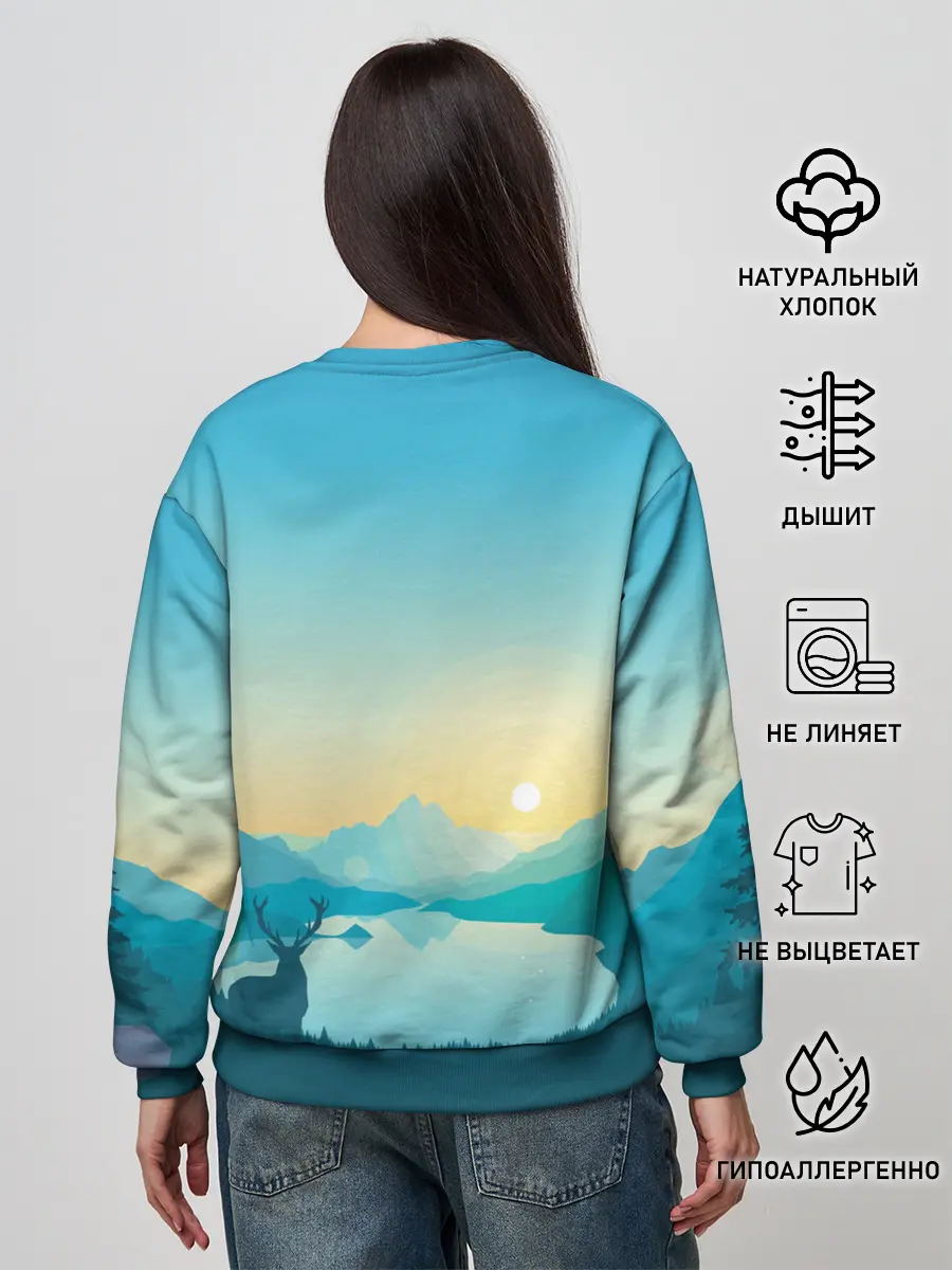 Женский свитшот / Векторная природа