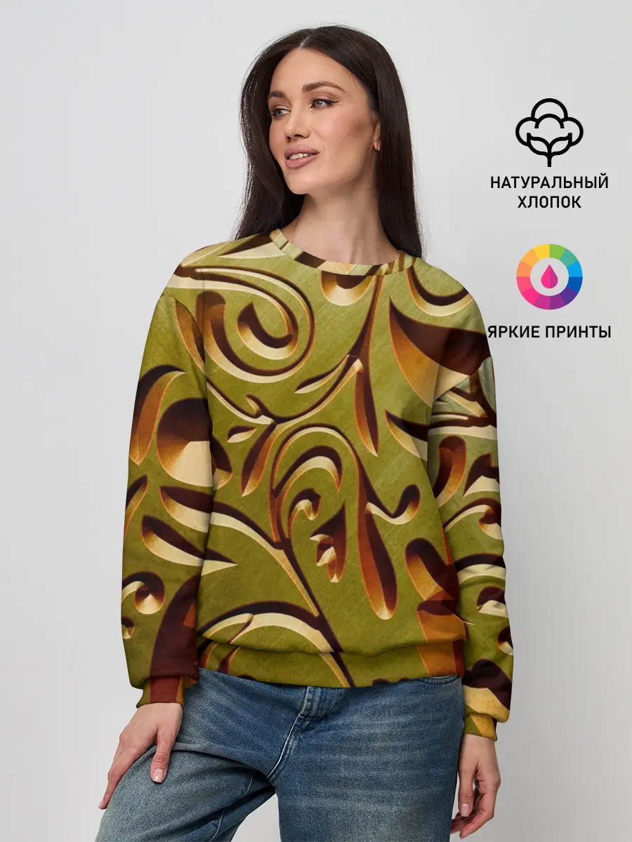 Женский свитшот / Вырез по дереву