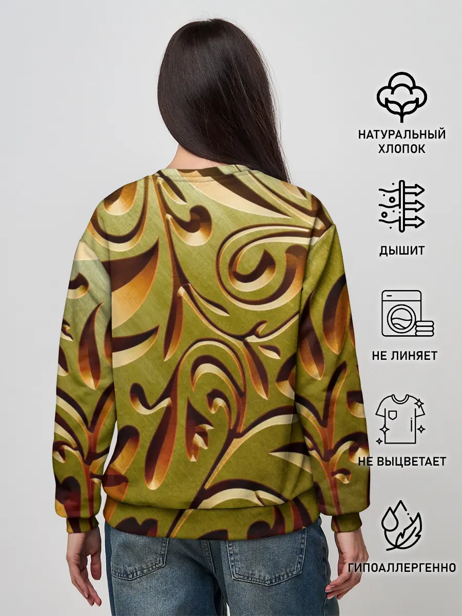 Женский свитшот / Вырез по дереву