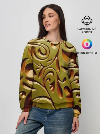 Женский свитшот / Вырез по дереву