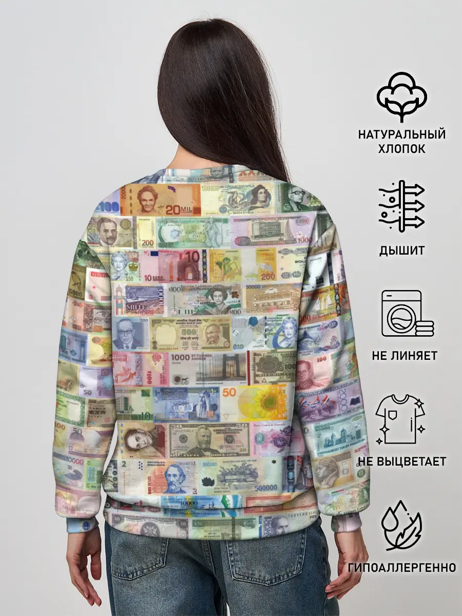 Женский свитшот / Деньги мира