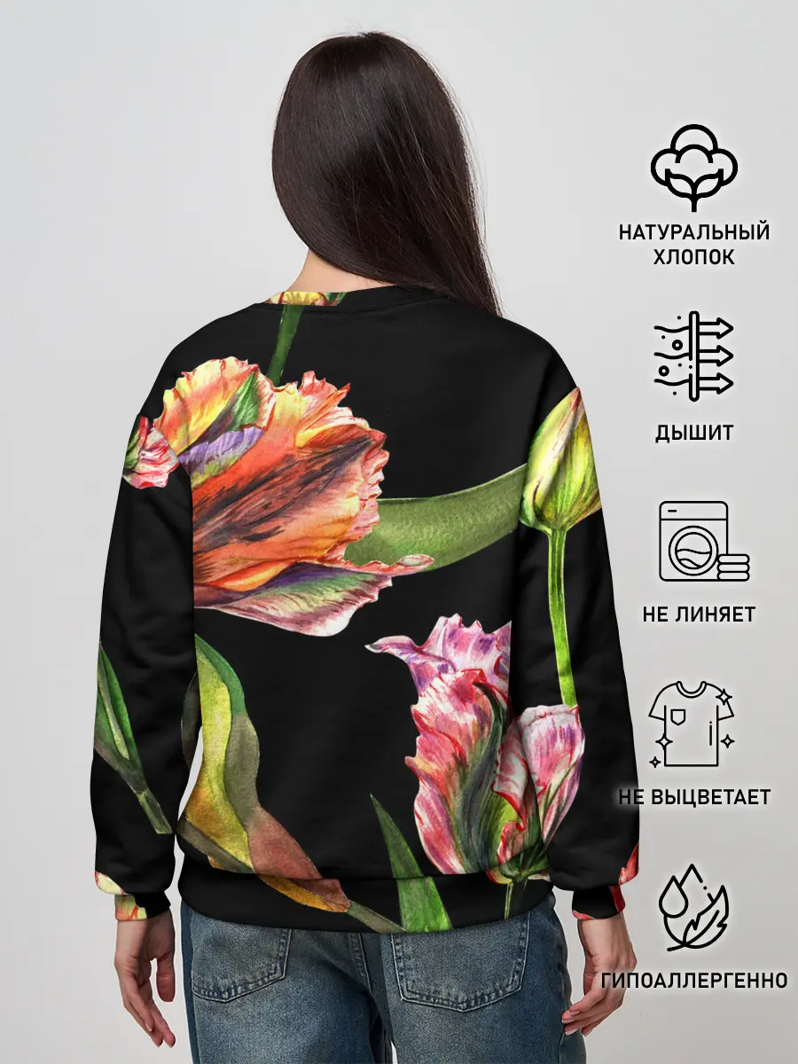 Женский свитшот / Тюльпан