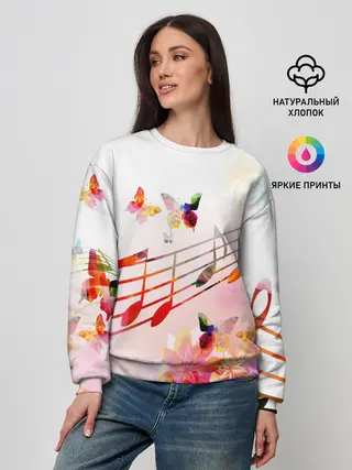 Женский свитшот / Ноты весна