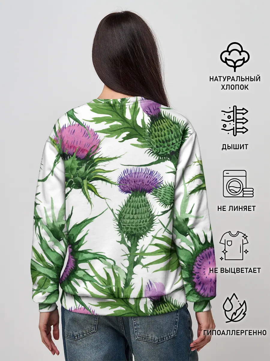 Женский свитшот / Цветок репейника