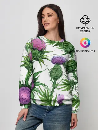 Женский свитшот / Цветок репейника