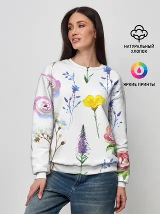 Женский свитшот / Полевые цветы
