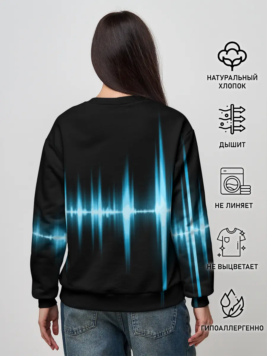 Женский свитшот / Текстура эквалайзера