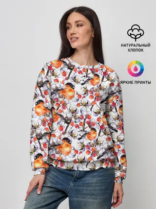 Женский свитшот / Снегири