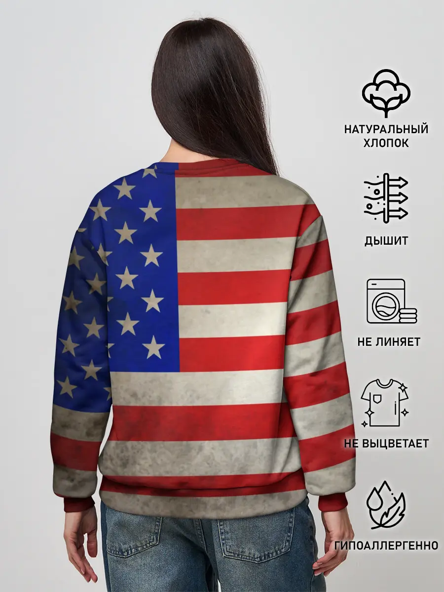 Женский свитшот / Американский флаг