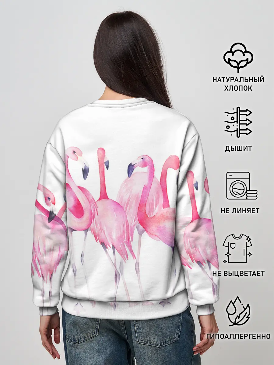 Женский свитшот / Фламинго