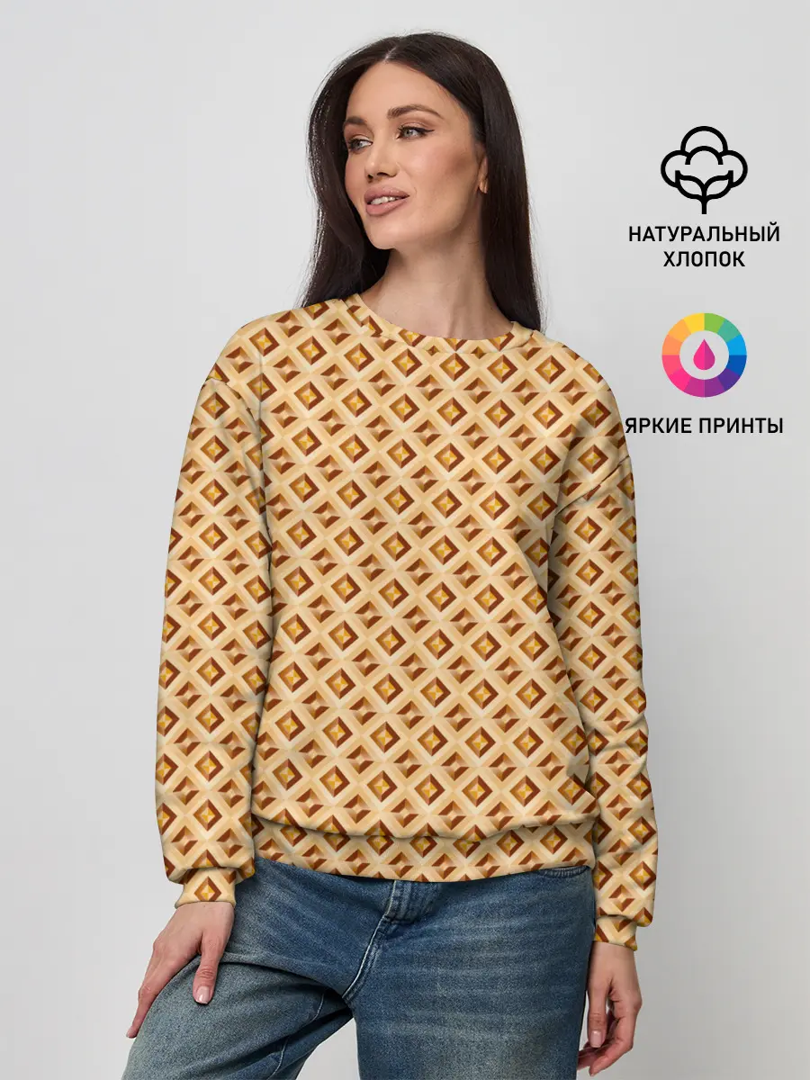 Женский свитшот / Иллюзия в золотом
