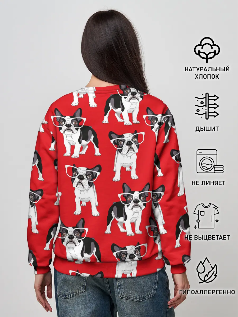 Женский свитшот / Французские бульдоги