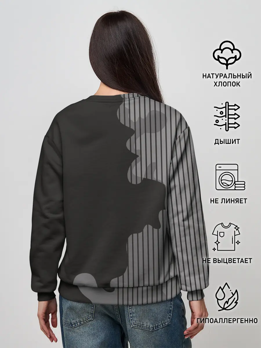 Женский свитшот / Мопс в кармане