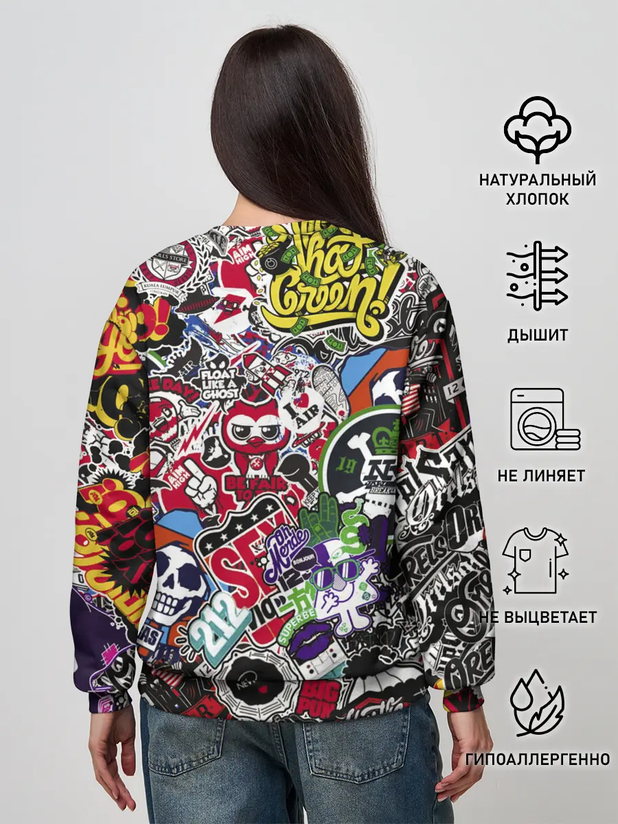 Женский свитшот / Stickerbombing New York