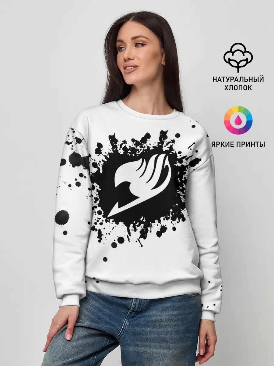 Женский свитшот / Белая эмблема Хвоста Феи