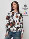 Женский свитшот / Божьи коровки на ромашках