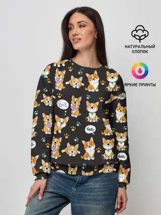 Женский свитшот / Милые пёсики