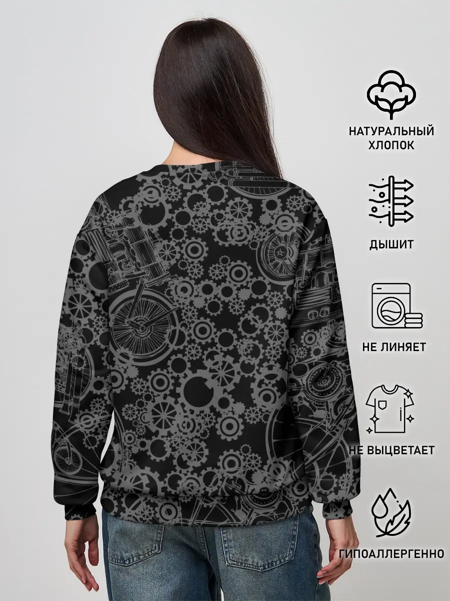 Женский свитшот / Сова в цилиндре