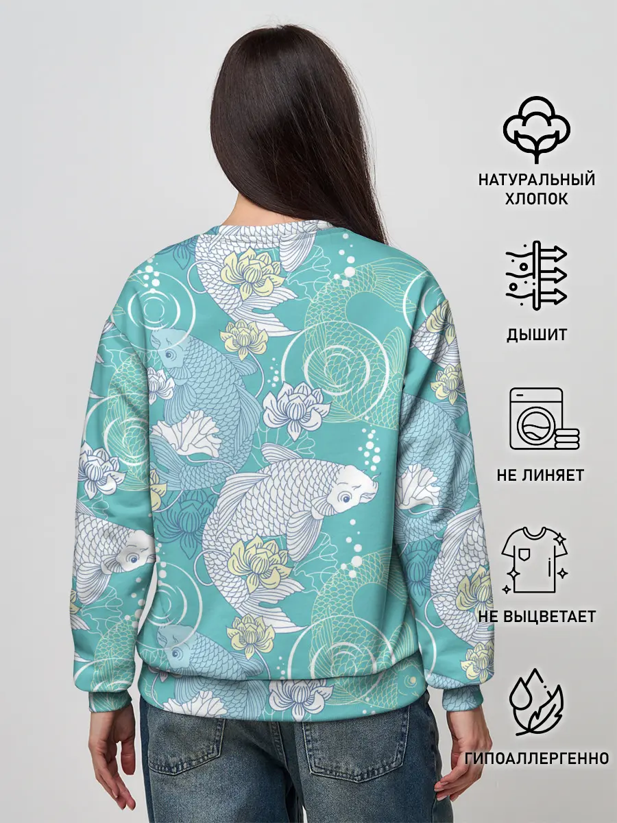 Женский свитшот / Карпы Кои