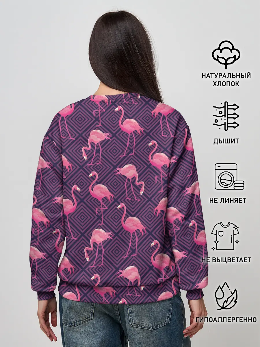Женский свитшот / Фламинго