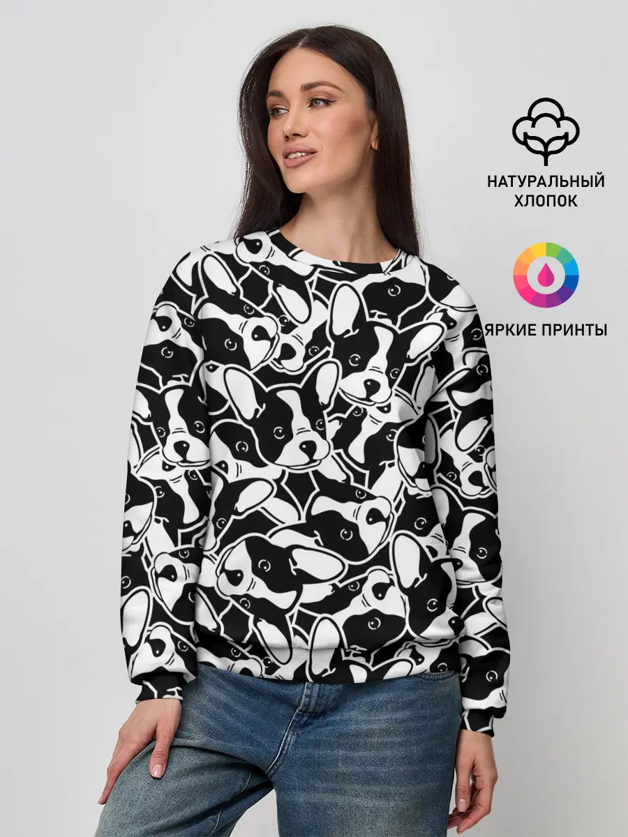 Женский свитшот / Забавные собаки