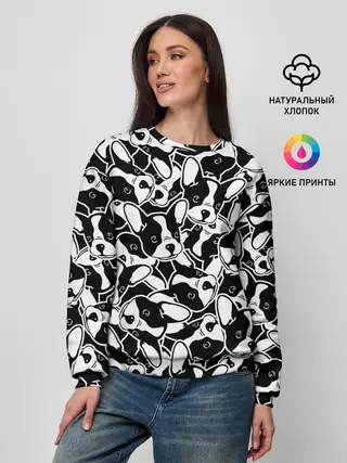 Женский свитшот / Забавные собаки