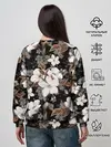 Женский свитшот / Белые цветы