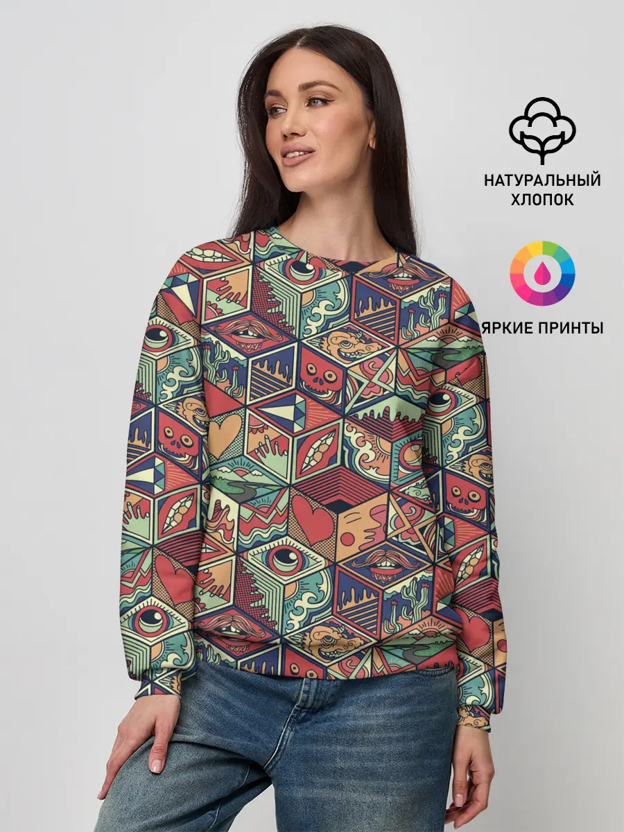 Женский свитшот / Психоделика